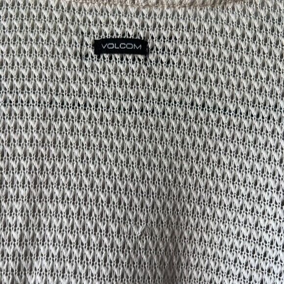 Volcom Go Go Wrap Cardigan Women Medium Beige Knit Long Sleeve Open Front Casual - Picture 6 of 10